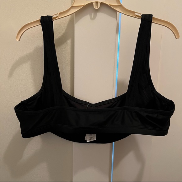 NWT Madewell Second Wave Balconette Bikini Swim Top XXL Black Square Neck Sporty - Picture 3 of 5